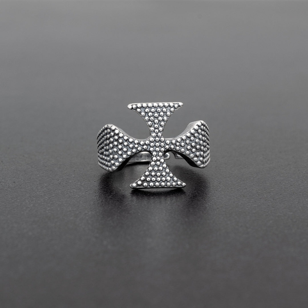 Ανδρικό δαχτυλίδι σιδηρούν σταυρός - Emmanuela - handcrafted for you®