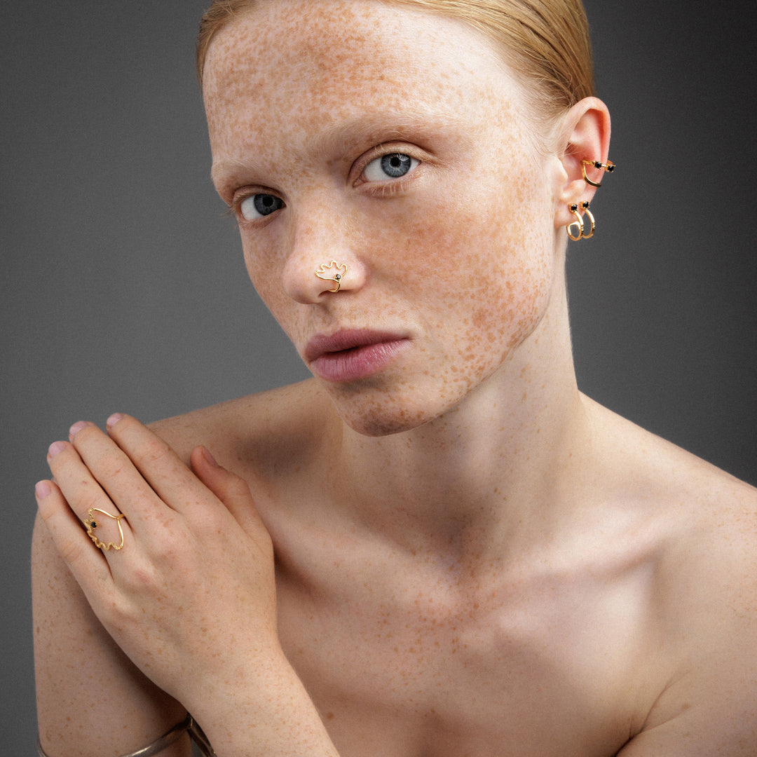 Pendiente cuff "φίδι" pequeño