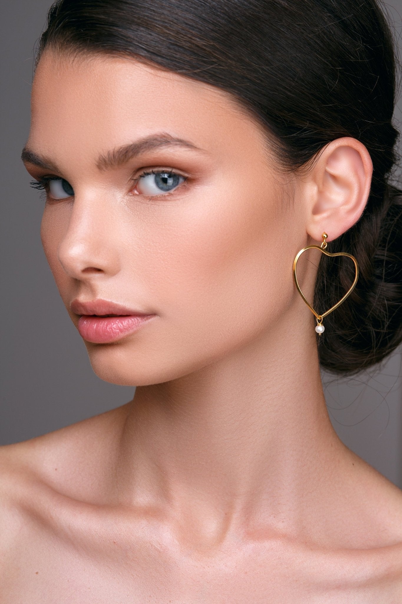 Κρεμαστά σκουλαρίκια καρδιές - Emmanuela - handcrafted for you®