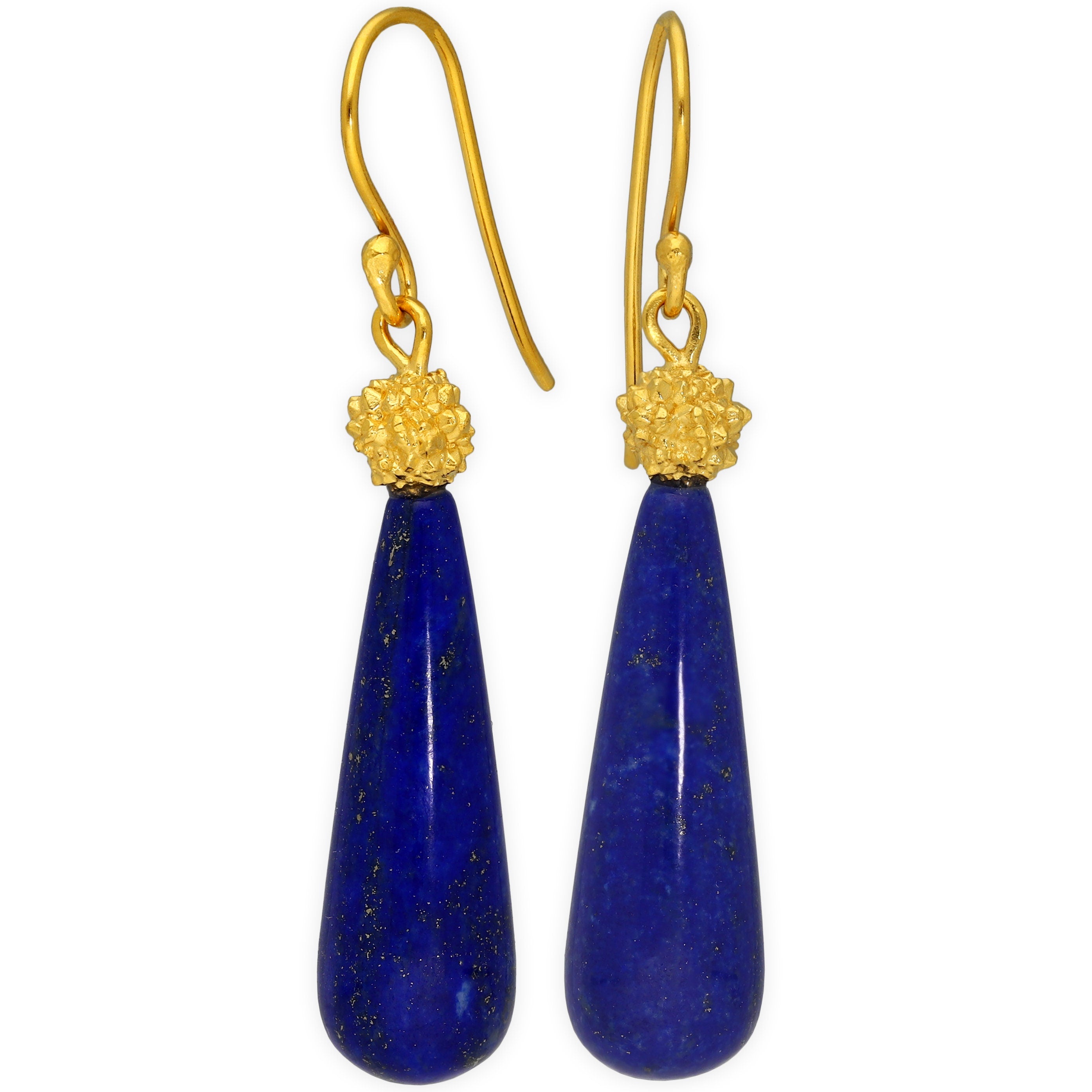 Κρεμαστά σκουλαρίκια με Λάπις λάζουλι - Emmanuela - handcrafted for you®