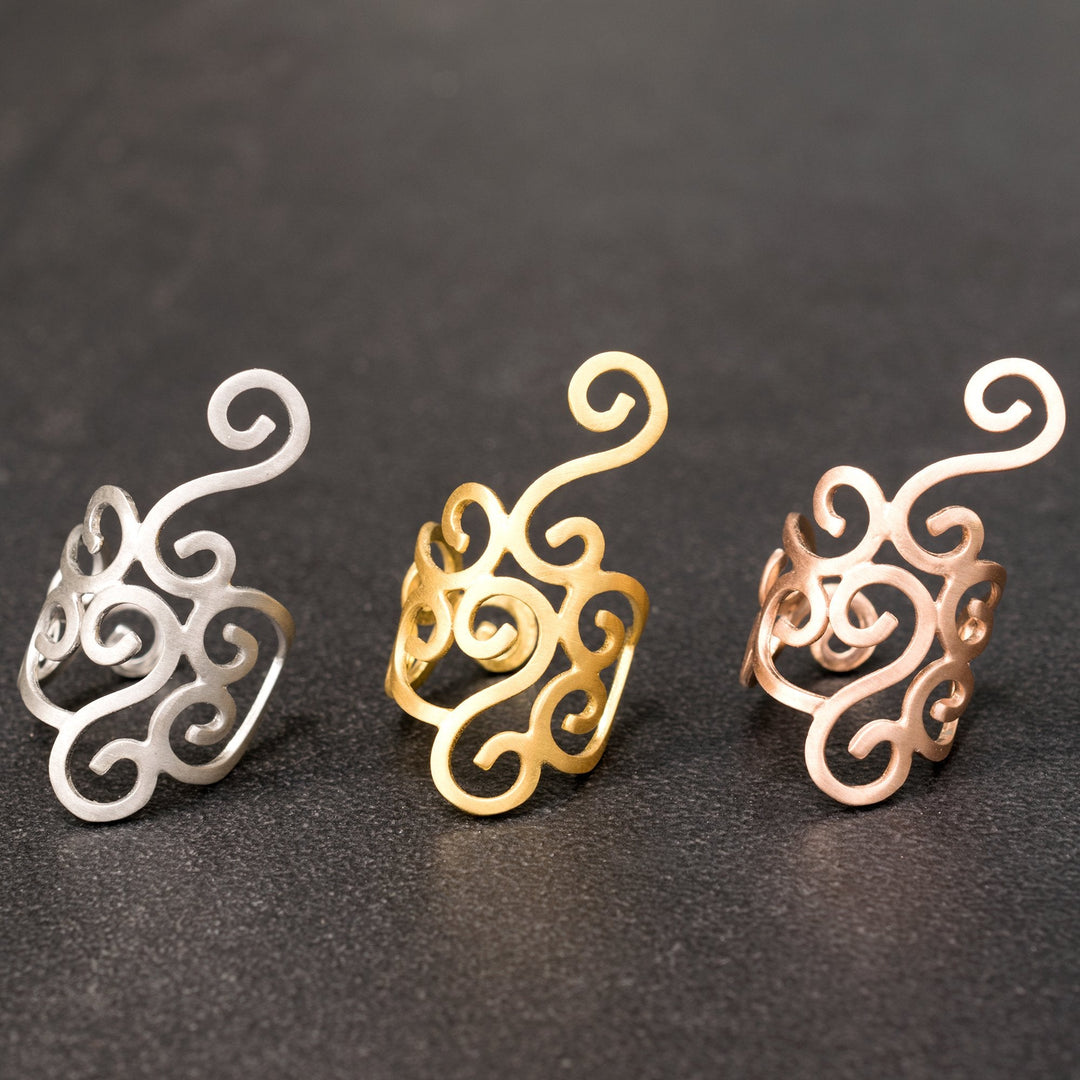 Σκουλαρίκι cuff σπείρες - Emmanuela - handcrafted for you®