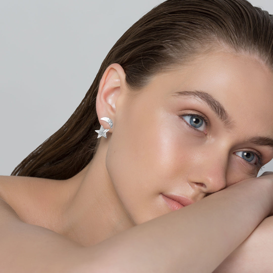 Pendientes jackets "αστέρι & φεγγάρι"