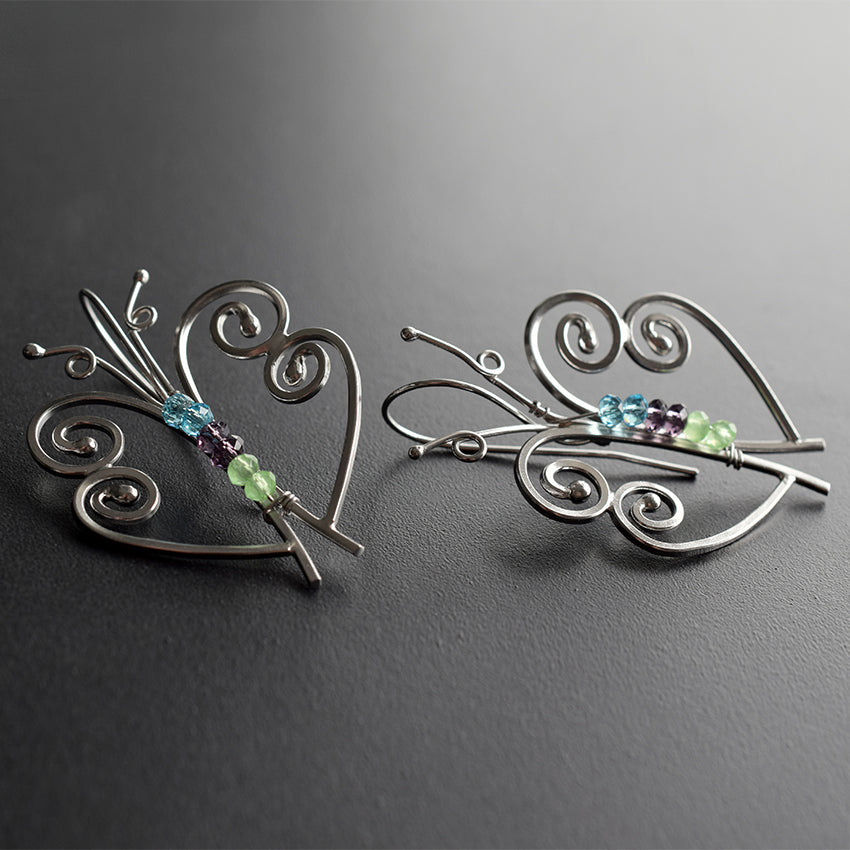 Pendientes colgantes "πεταλούδες"